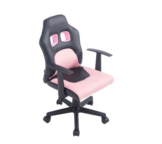 Fauteuil De Bureau Fun Pour Enfants Noir / Rose