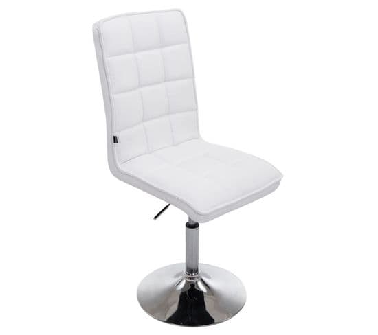 Chaise De Salle À Manger Peking V2 Similicuir Avec Pied Trompette Blanc