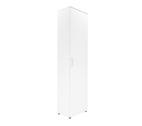 Armoire 1 Porte 6 Niveaux Blanc - Blanc