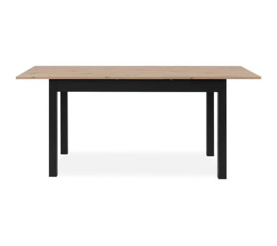 Table Extensible Coburg + 1 Allonge 40cm Chêne Artisan/noir 10 Places L 137177 X H 76,5 X P 80 Cm
