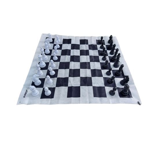 Échecs XXL   Jeu D'échecs Version XXL - Terrain De Jeu : 158 X 158 Cm - Sac De Rangement