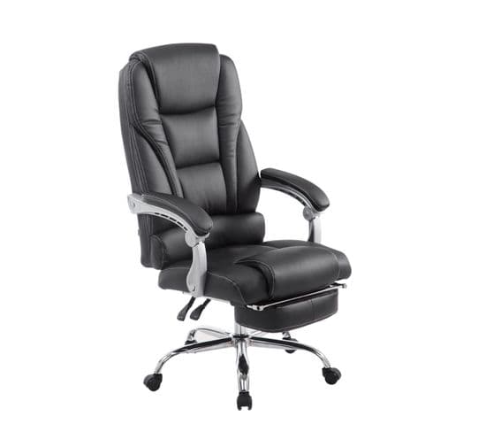 Fauteuil De Bureau Pacific Avec Un Repose-pieds Intégré Noir