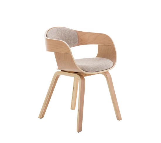 Chaise Retro Kingston En Tissu Nature / Crème