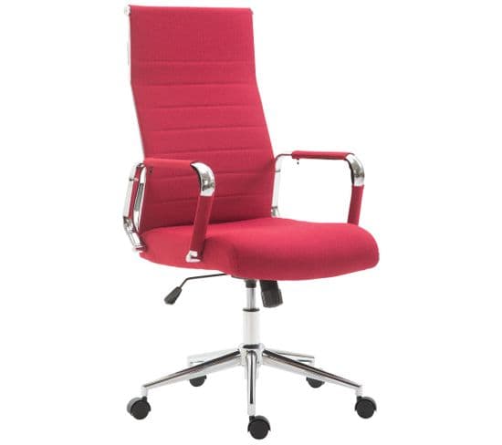 Fauteuil De Bureau Kolumbus Tissu Rouge