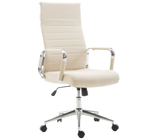 Fauteuil De Bureau Kolumbus Tissu Crème