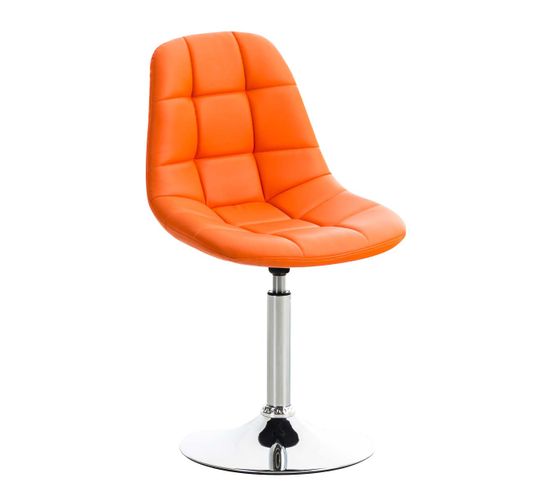 Chaise Lounge Emil En Similicuir Orange