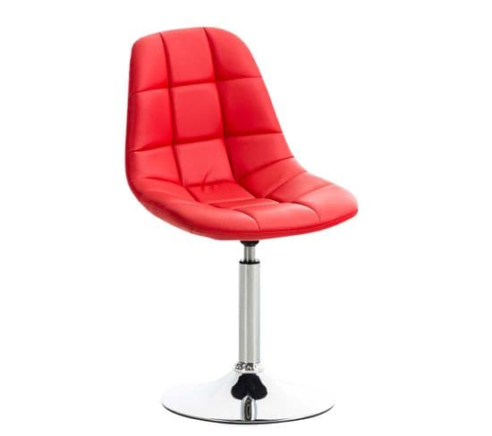 Chaise Lounge Emil En Similicuir Rouge