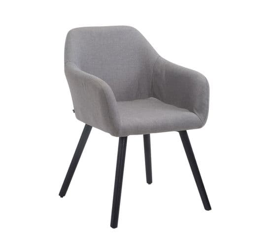 Chaise De Salle À Manger Achat V2 Tissu Gris/noir