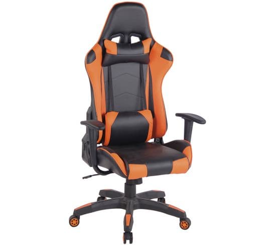 Fauteuil De Bureau Miracle V2 Similicuir Noir / Orange