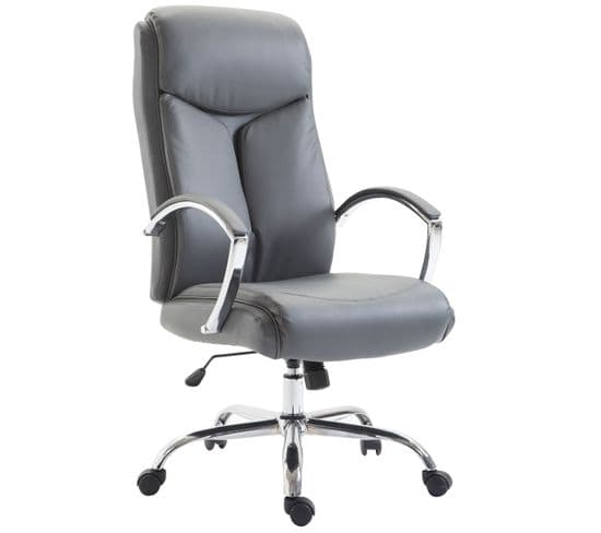 Fauteuil De Bureau Xl Vaud Similicuir Gris