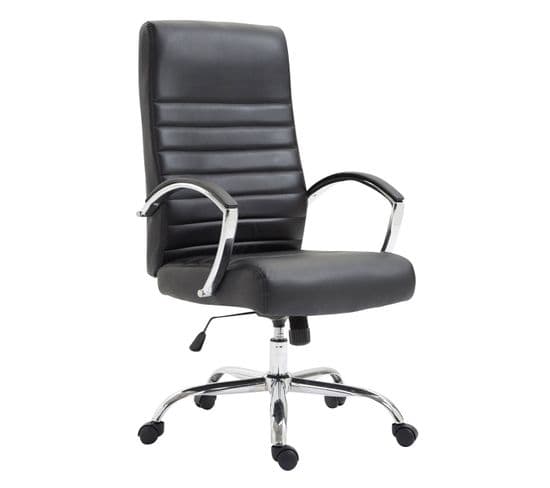 Fauteuil De Bureau Xl Valais Similicuir Noir