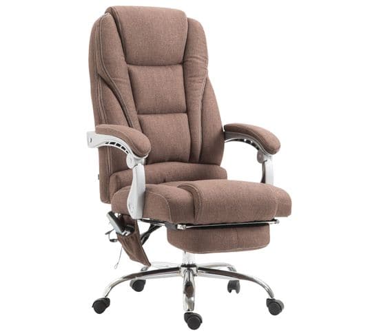 Fauteuil De Bureau Pacific Avec Fonction Massage Tissu Marron