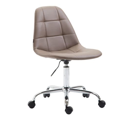 Fauteuil De Bureau Reims Similicuir Marron