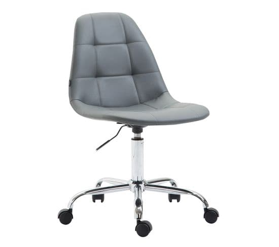 Fauteuil De Bureau Reims Similicuir Gris