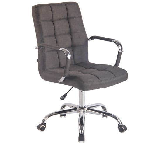 Fauteuil De Bureau Deli Tissu Gris Foncé