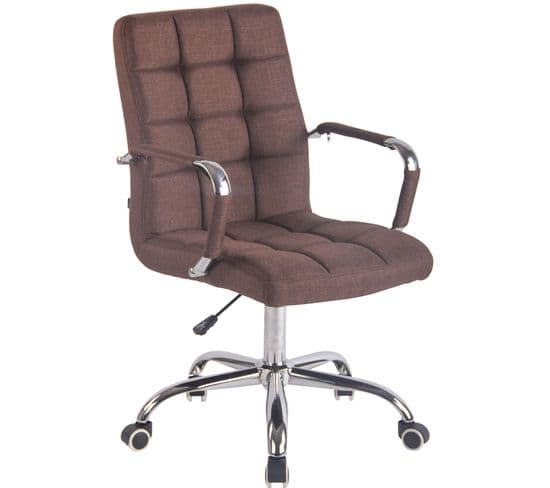 Fauteuil De Bureau Deli Tissu Marron