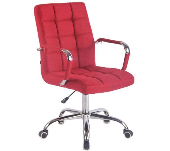 Fauteuil De Bureau Deli Tissu Rouge