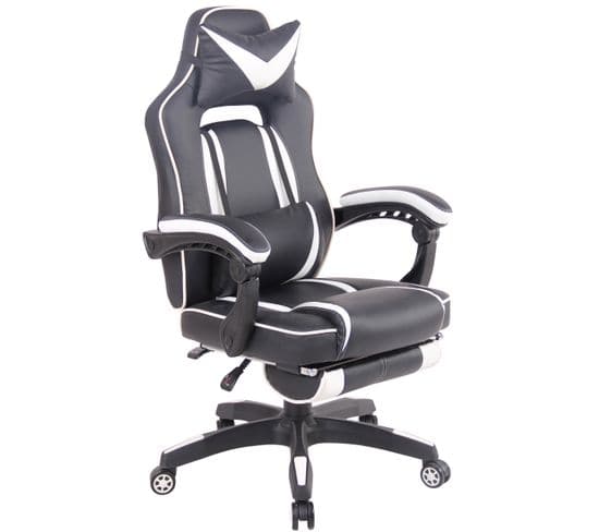 Fauteuil De Bureau Heat En Similicuir Noir / Blanc