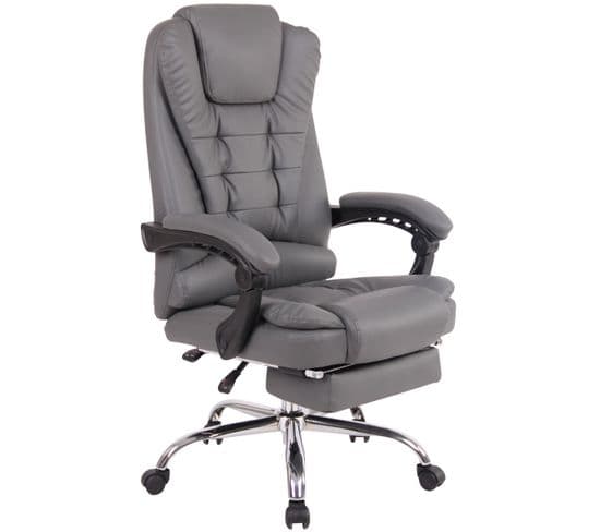 Fauteuil De Bureau Oxygen En Tissu Ou Similicuir Gris/similicuir