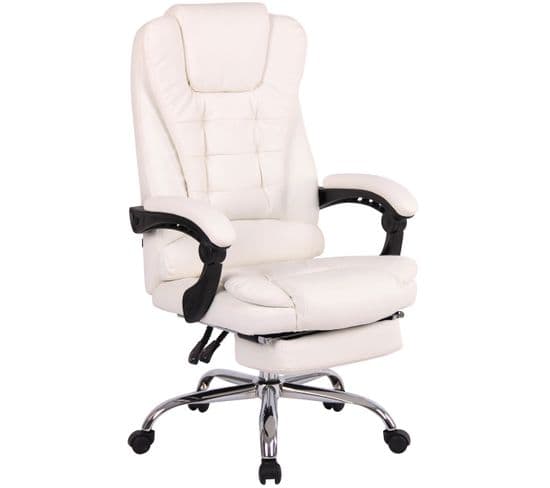 Fauteuil De Bureau Oxygen En Tissu Ou Similicuir Blanc /similicuir