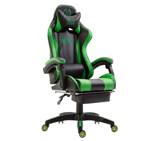 Fauteuil De Bureau Ignite Similicuir Noir / Vert