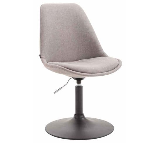 Chaise De Salle À Manger Maverick Tissu Avec Pied Trompette Gris/noir