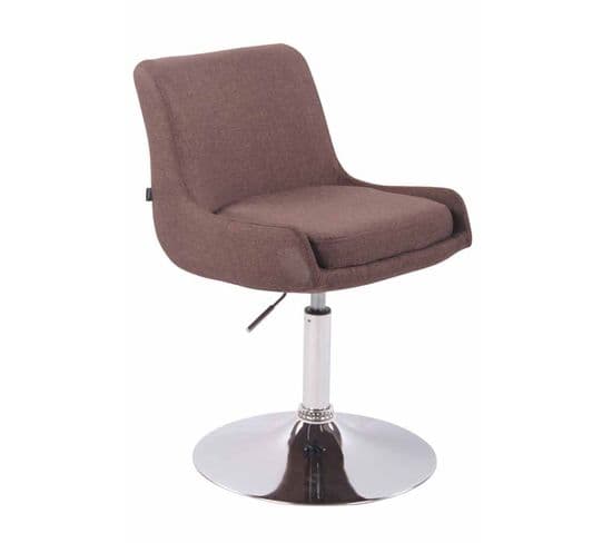 Chaise Lounge Club En Tissu Marron