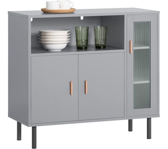 Buffet Placard Dressoir Commode Armoire Multi-rangement, Meuble De Rangement Sur Pieds, Fsb82-hg