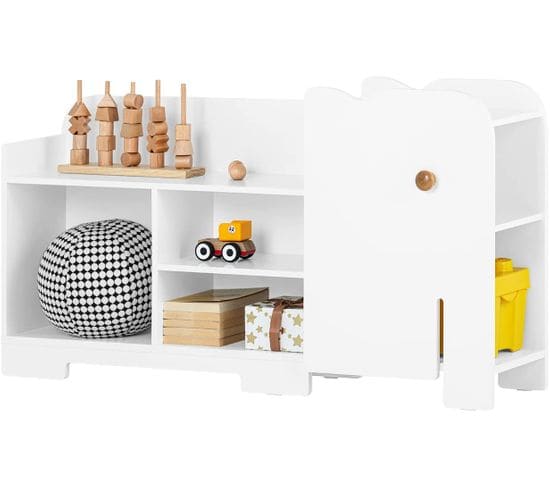 Étagère Pour Enfants Meuble De Rangement Pour Chambre D’enfant En Forme D'éléphant, Kmb62-w