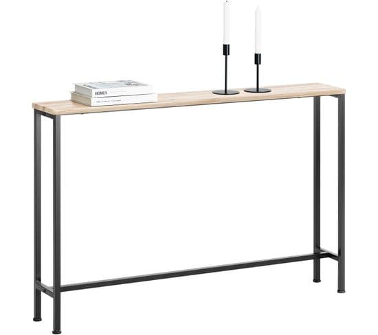 Table Console Table D'appoint Bout De Canapé Table D’entrée Cadre Et 4 Pieds En Fer, Fsb19-xl-z