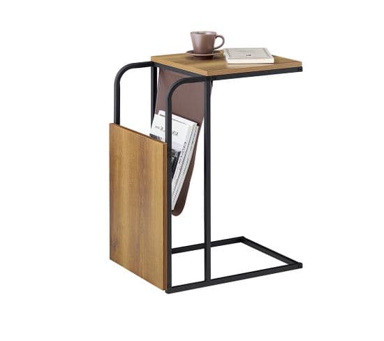 Table D’appoint Bout De Canapé En Forme C Table Basse à Thé, Vintage, Structure En Métal, Fbt140-pf