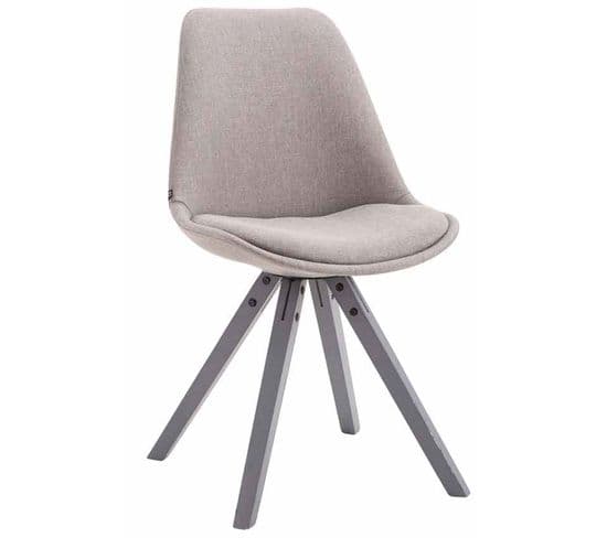 Chaise Toulouse Tissu Piétement En Forme Carrée Gris/gris