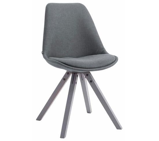 Chaise Toulouse Tissu Piétement En Forme Carrée Gris Foncé/gris