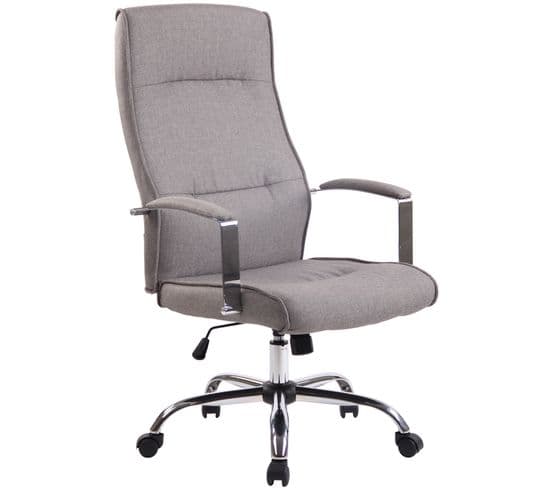 Fauteuil De Bureau Portland En Similicuir Ou Tissu Gris/tissu