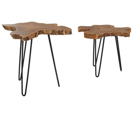 Lot De 2 Tables Basses En Bois Camrose