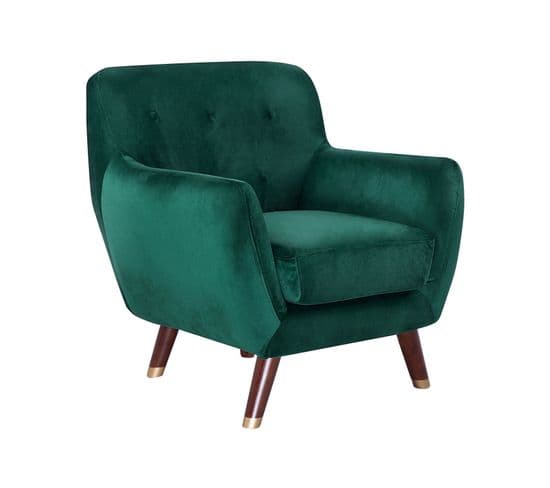 Velours Fauteuil Vert Émeraude Bodo