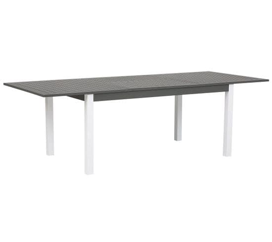 Table En Aluminium Extensible Gris Et Blanc Pancole