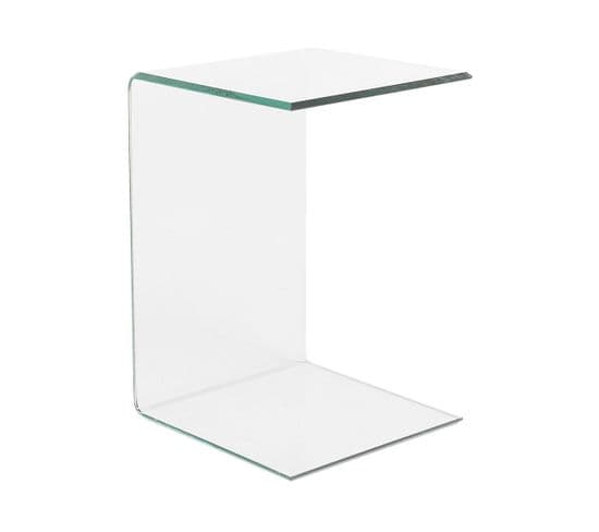 Table Appoint En Verre Lourdes