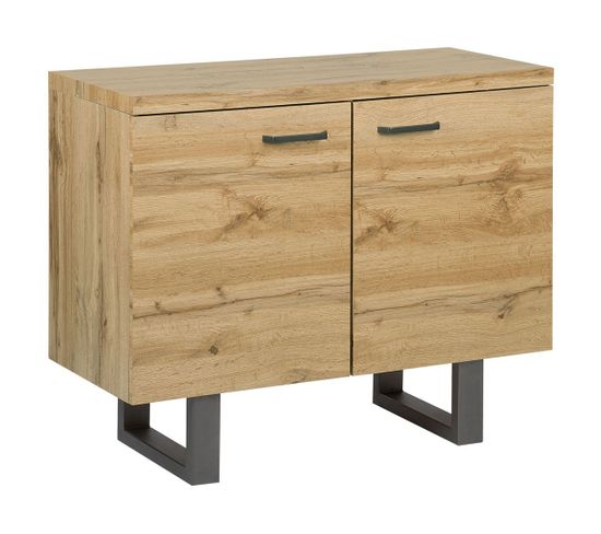 Commode 2 Portes En Bois Clair Timber