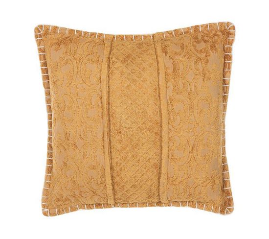 Coussin Gaufré Moutarde Kavalam 45 X 45 Cm