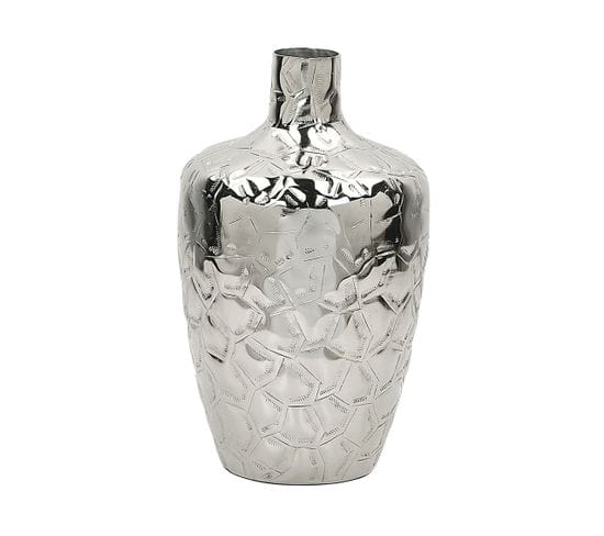 Aluminium Vase à Fleurs 39 Cm Argenté Inshas