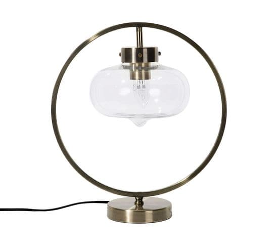 Lampe à Poser Design Dorée Et Noire 40 Cm Severn