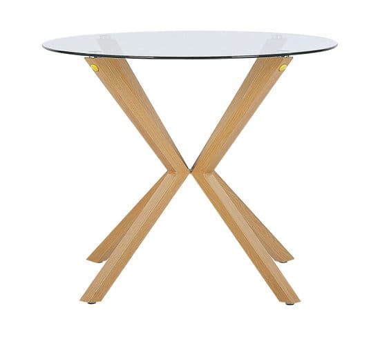 Table De Salle À Manger En Verre De Sécurité D 90 Cm Altura