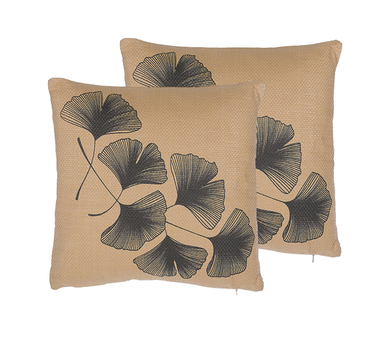 Lot De 2 Coussins Beige Wakad 45 X 45 Cm