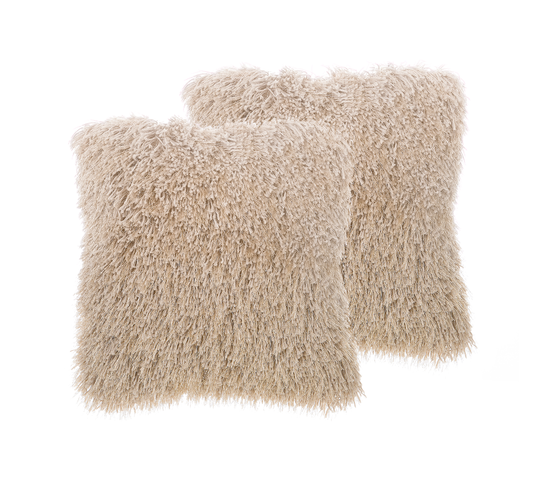 Lot De 2 Coussins Beige Cide 45 X 45 Cm