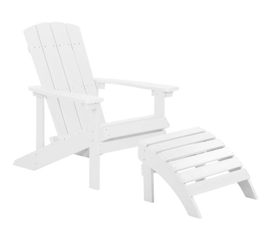 Chaise De Jardin Bois D'ingénierie Blanc Adirondack