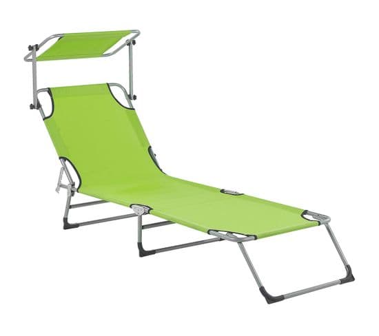 Chaise Longue Métal Vert Citron Foligno