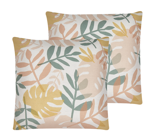 Lot De 2 Coussins Beige Ilex 45 X 45 Cm