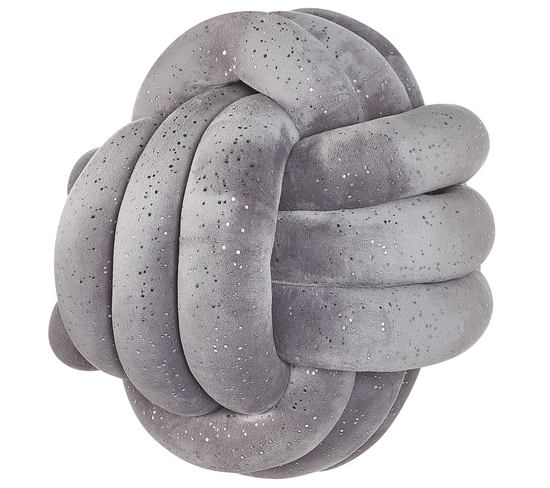 Coussin Velours Gris Malni 30 X 30 Cm