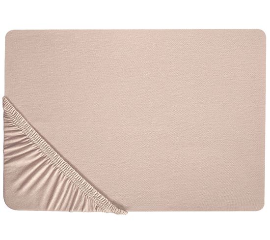 Drap-housse En Coton 200 X 200 Cm Beige Hofuf